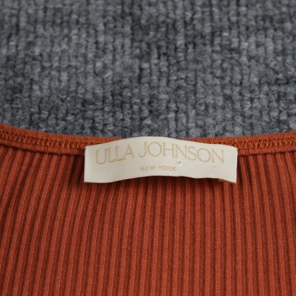 Ulla Johnson Dress Womens 14 Hanna Ruffle Mini Tiered Boho Summer Orange Chic - Picture 9 of 15